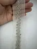 Malha Preta e Branca Feita à Mão com Contas e Diamantes, Fita Pequena Perfumada, Acessórios DIY, Acessórios de Decoração para Gola de Roupa, Acessórios