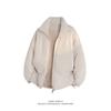 2025 Invierno Nuevo Marca de Moda Transfronteriza Chaqueta de Cuello Alto Chaqueta de Algodón Suelta Engrosada Pareja Básica Cálida Chaqueta de Algodón para Hombre