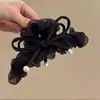 Pinza para el pelo con lazo de malla para mujer, Pinza de alta gama 2026 estilo nuevo para cabello grueso, Pinza de tiburón para la parte posterior de la cabeza, Accesorio para el pelo de verano