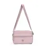Bolsa Pequena Quadrada Transversal Leve, Portátil e Multicamadas para Mulheres, Bolsa de Ombro de Nylon Tendência, Fashion para Compras e Deslocamento