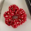 Scrunchie Vermelho Chinês para Ano Novo Festivo Outono e Inverno Rabo de Cavalo Alto Prendedor de Cabelo Luxo Leve High-End Acessório de Cabelo para Feriados