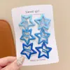 Presilhas de cabelo coloridas em formato de estrela para mulheres, presilhas de cabelo doces para franjas laterais para crianças, acessórios de cabelo fofos de estrela de cinco pontas
