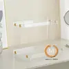Suporte de Exibição Acrílico Transparente de Duas Camadas Removível, Prateleira de Exibição em Camadas para Modelos de Caixa Surpresa Transfronteiriça, Suporte de Exibição Duplo para Lojas
