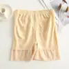 Pantalones de Seguridad sin Ropa Interior para Mujer Anti-Encaje Hielo Fresco Pantalones de Tres Puntos Cintura Alta Leggings de Cinco Puntos OK Boxers