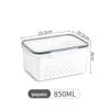 Geladeira doméstica drenando crisper selado anti-odor caixa de armazenamento de alimentos à prova de insetos à prova de umidade selado crisper atacado