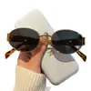 Gafas de Sol Ovaladas Metálicas Pequeñas Nuevas 2026 para Mujer, Gafas de Sol Ojo de Gato de Moda de Gama Alta Estilo Callejero, Protección UV