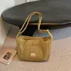 Bolso de Lona Retro Japonés Color Sólido Gran Capacidad Bolso Cruzado Alta Apariencia Bolso Mensajero Artístico Estudiante Viaje Diario Bolso de un Solo Hombro