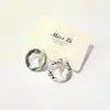 Nuevos Pendientes Geométricos de Moda, Simples, Versátiles, Personalizados, Chapados en Oro Real, Aguja de Plata Real 925, Estilo Coreano Popular, para Mujer