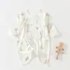 Ropa de Bebé Verano Delgada Lanjing Modal Recién Nacido Ropa de Mariposa Pijama Bebé Clase A Sin Huesos Ropa para Aire Acondicionado