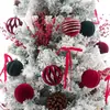 Suministros para Decoración de Árbol de Navidad Amazon 6 cm Paquete de 12 Bolas de Felpa de Terciopelo Bolas Colgantes de Navidad