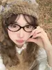 Libro Rojo Pequeño Amiga de Barrio Mismo Estilo Nerd Montura Ovalada para Gafas Montura Lisa para Gafas Se Puede Equipar con Miopía Zhang Yuanying-