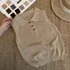 Camiseta de Punto de Manga Corta Color Café con Cuello Polo Hueco Estilo Old Money para Mujer, Top de Seda Helada Chic Único de Verano de Alta Gama