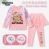 Roupa de Banho Kapibara Infantil para Meninas, Conjunto de Duas Peças com Manga Longa e Calça Longa, Fato de Banho com Proteção Solar para Meninas Mais Velhas, Conjunto para Fonte Termal
