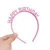 Celebridad de Internet Diadema de Color Caramelo con Letras Feliz Cumpleaños Feliz Cumpleaños Pasador de Plástico Vestido de Cumpleaños