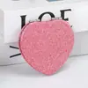 Espejo de Maquillaje en Forma de Corazón, Espejo Pequeño Plegable, Pequeño Regalo Promocional, Mayoreo, Logo en Bolsa, Espejo Portátil, Color Dorado