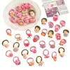 Diadema de Estrella Goma Elástica de Alta Elasticidad y Duradera Cuerda para el Cabello de Niñas No Lastima el Cabello Anillo de Toalla para Atar el Cabello de Niños Cuerda Rosa para el Cabello