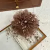 Pinza para el Cabello con Borla de Pluma de Flor de Peonía 2026 Nuevo Estilo para la Parte Posterior de la Cabeza para Añadir Volumen, Pinza de Tiburón Agarrador de Cabello