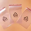 Bolsa autosellante Impermeable transparente borde rojo Bolsa de hueso PE Bolsa de sellado de plástico PE Bolsas pequeñas de PE
