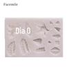 Variedade de molde de silicone para modelagem de folhas Molde de silicone para chocolate em formato de folha Molde para decoração de bolo de açúcar
