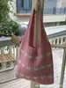 Bolso de Mano de Punto Cortado Retro Casual Nuevo de un Hombro de Lana Gran Capacidad Bolso de Compras para Mujer Tote