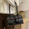 Bolsas Texturizadas de Nicho de Luxo para Mulheres 2025 Inverno Nova Moda Simples Bolsa de Ombro Estilosa Bolsa de Ombro para o Dia a Dia Tendência