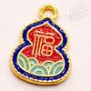 Aleación Goteo de Aceite Cloisonné Artesanía Antigua Xiangyun Carácter Fu Accesorios Calabaza Pulsera Colgante Collar Colgante