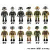 Jinzhi 20050 Mini Figuras de Oficial e Soldado do Exército Alemão Montagem Blocos de Construção de Partículas Pequenas Brinquedos de Montagem Comércio Exterior Atacado Transfronteiriço