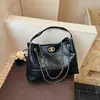 Bolso Tote Vintage de Bloques de Color para Mujer, Nuevo Bolso Cubo Versátil, Bolso de Hombro, Bolso de Hombro Único, Nuevo Bolso Cruzado de Moda, Estilo de Celebridad de Internet