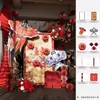 Set de decoración de habitación de boda para matrimonio y compromiso, decoraciones para el nuevo hogar de la sala de estar de los novios, adornos de tablero KT, bata de mañana, accesorios para fotos y decoraciones de personajes felices