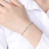 Pulsera de trémolo chapada en plata estilo coreano con cristal azul, para mujer, creativa, moderna, con diamantes, relámpago, personalidad, sencilla