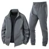 Conjunto de Algodão Puro de Tamanho Grande 2026, Conjunto Cardigan para Esportes ao Ar Livre e Lazer de Primavera e Outono, Conjunto de Três Peças de Moletom Confortável e Respirável