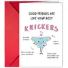 Compra Directa Transfronteriza de 1 Pieza de Set de Tarjetas de Felicitación Temáticas de Ropa Interior Divertida con Sobres Rojos, Tamaño Grande, para Mejores Amigos, Hermanos y Amigos Peculiares