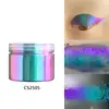 Polvo de Brillo para Maquillaje Camaleón de Alta Calidad, Polvo para Uñas Espejo Aurora, Brillo Explosivo Multicolor Óptico Material de Grado Cosmético