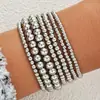 Novos Pulseiras Elásticas da Moda Simples com Contas à Prova d'Água e Resistentes ao Desgaste, Gerenciamento Completo da Cadeia de Suprimentos Transfronteiriça, Estilo Europeu e Americano Ins, Conjunto de 7 Peças