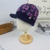 Gorro de Lana de Invierno para Mujer, Madre, Gorro de Punto Cálido y Engrosado para Personas Mayores, de Mediana Edad y Mayores, Forro de Lana de Pelo de Conejo, Moderno y Casual