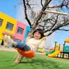 Esportes de Tirolesa Infantil, Tirolesa Aérea, Poste Macaco, Equipamento de Deslizamento, Equipamentos de Puxador Aéreo Externos, Poste de Diversão Não Motorizado
