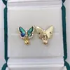 Joyería hecha a mano DIY aretes de perlas, soportes vacíos para aretes de perlas, accesorios para mujer, mariposas de concha de abulón natural, venta al por mayor transfronteriza