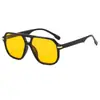 Gafas de Sol Pilot Doble Puente Europeas y Americanas Gafas de Sol Cuadradas Retro Gafas de Sol para Ciclismo al Aire Libre Gafas de Moda Venta al por Mayor