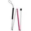 Aleación de Aluminio Caña Blanca Plegable Cuatro Secciones Mango Antideslizante Caña Blanca Fácil de Transportar Bastón Guía Bastón Guía Rojo Rosa Oxidación