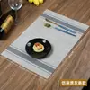 Manteles individuales estilo japonés, manteles de PVC para mesa de comedor occidental de hotel y restaurante, antideslizantes, aislantes del calor, para platos y cuencos, estilo imitación lino