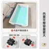 Caja de almacenamiento para debajo de la cama, contenedor de almacenamiento con ruedas, caja organizadora plana, caja de almacenamiento de ropa para debajo de la cama tipo cajón