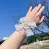Corsage de pulso casamento noiva damas de honra flor de pulso casamento melhor amiga pulseira estilo floresta crianças dança flor de pulso