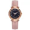 Relógio feminino moda rosto digital estudante feminino Céu Estrelado relógio de quartzo Trevo pulseira de duas peças relógio feminino