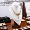 Soporte para Joyería de Nogal Soporte para Exhibición de Collares en el Cuello Modelo de Retrato Estante para Joyería Máscara para Cuello de Collar Accesorios de Exhibición para Mostrador