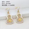 Brinco com cravação de pérola cabaça de madrepérola natural com zircônia, banhado a ouro 18K, brincos de moda estilo chinês novo vintage