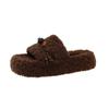 Hogar Súper Populares Lana de Cordero Nuevo Otoño e Invierno 2025 Pantuflas de Algodón Pantuflas Peludas de Suela Gruesa para Mujeres para Usar Afuera y Sentir Calor