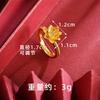 Collar, pendientes y anillo de loto dorado de estilo antiguo, combina con todo, joyería de mano con flor de loto, estilo chino, accesorios Yiwu al por mayor