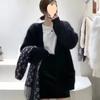 Chaqueta Cárdigan Morada para Mujer Otoño e Invierno Nuevo Estilo Suave Estilo Coreano Perezoso Largo Medio Tejido Mujer 2025