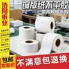Etiquetas Adhesivas de Papel Couché Haoyang 60 70 80 90 Cinta de Carbono Papel Couché Papel para Impresión de Códigos de Barras Rollo de Pegatinas