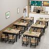 Café da manhã Snack Bar Cantina Fast Food Restaurante Conjunto de mesa e cadeira Mesa de jantar Restaurante comercial Mesa de combinação retangular
